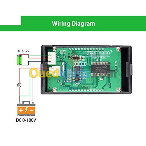Arduino - wattmètre voltmètre DC 0-100V 10A 