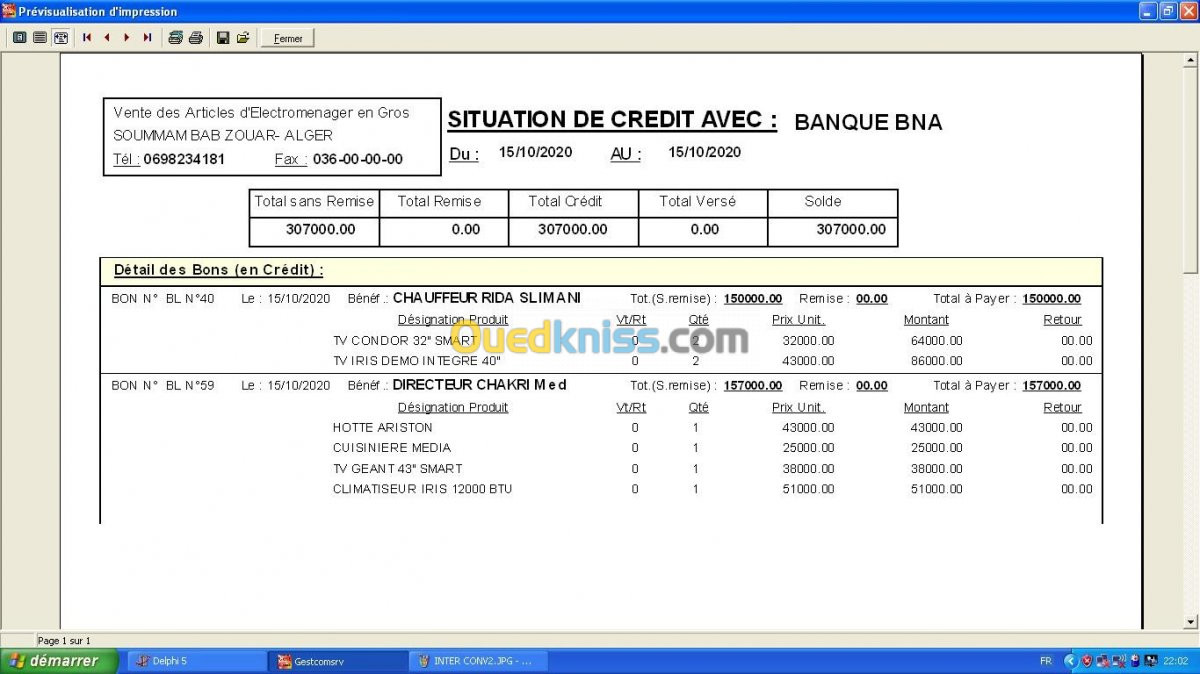 LOGICIEL DE GESTION DE stock et CONVENTIONS ET STOCK