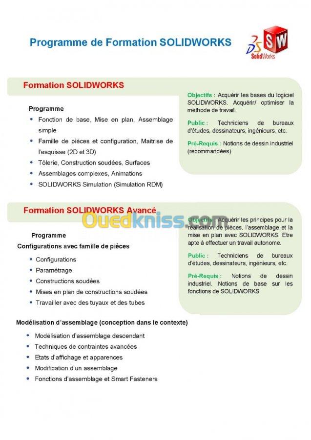 Formateur en logiciel 2D/3D SolidWorks