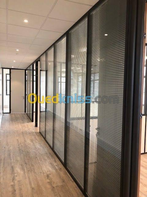 Cloison amovible pour bureaux