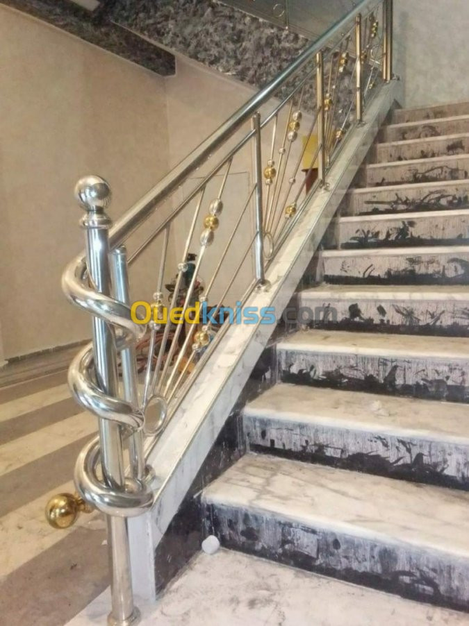 Rampe d'escalier inox-garde corps inox