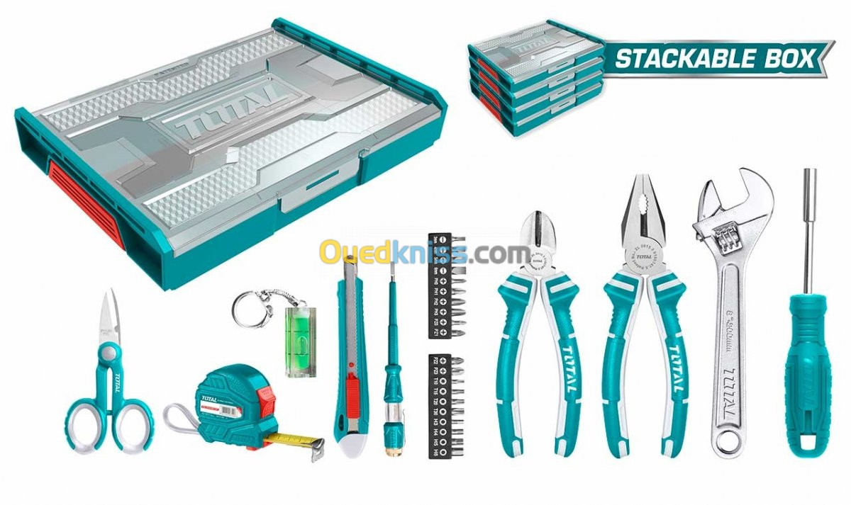 TOTAL Ensemble D'Outils Ménagers 29Pcs