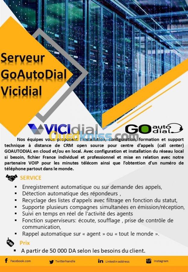 serveur Goautodial, vicidial 