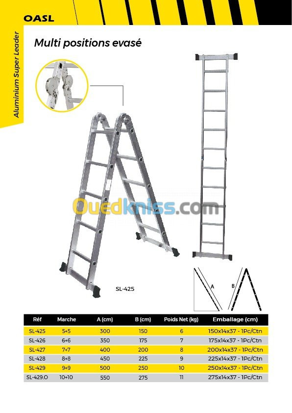 ECHELLES & ESCABEAUX EN ALUMINIUM