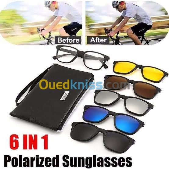 Pack lunettes 6en1 homme et femme 