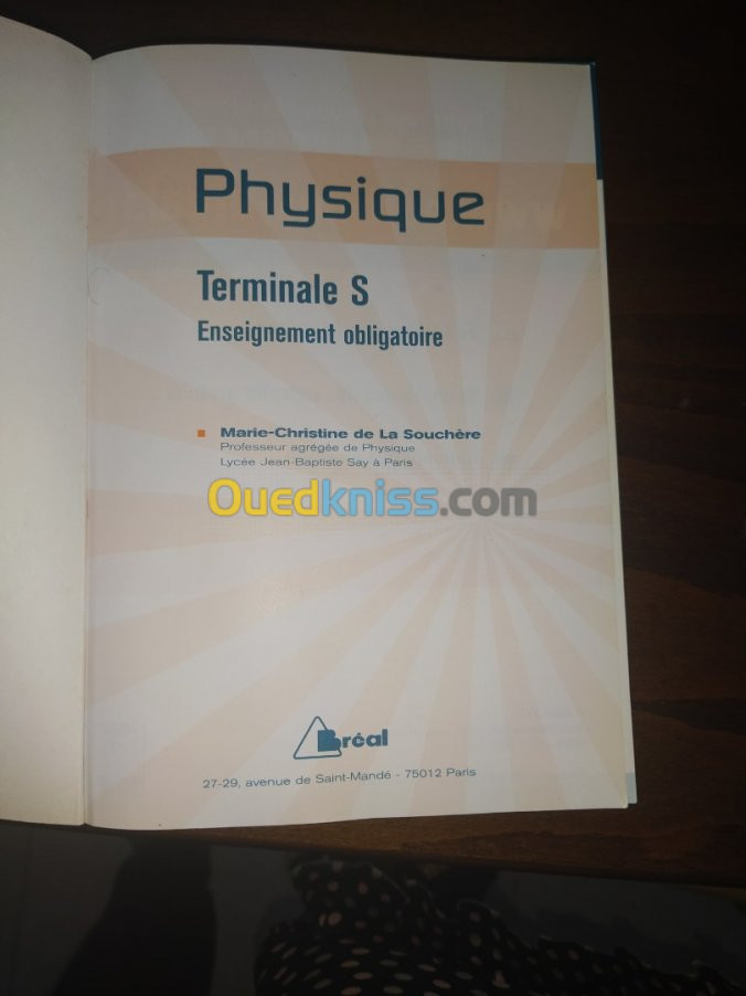 Livre de physique pour terminal S 