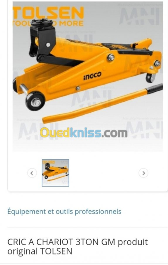 CRIC A CHARIOT 3TON GM produit origina