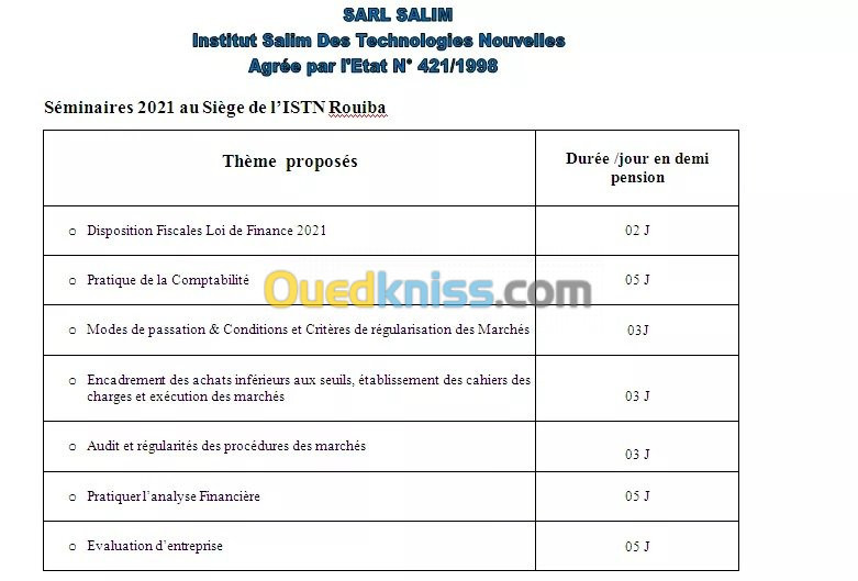 Séminaires 2021