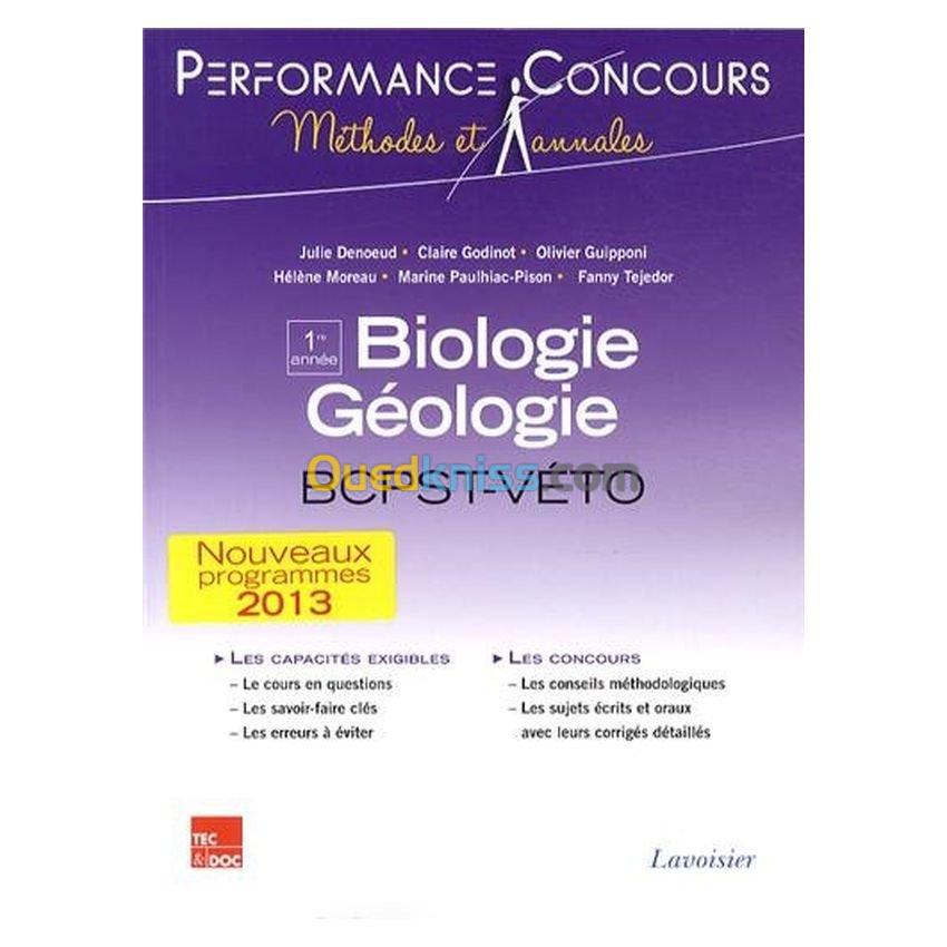 Biologie-Géologie 1re année BCPST-VÉTO (collection Performance Concours)