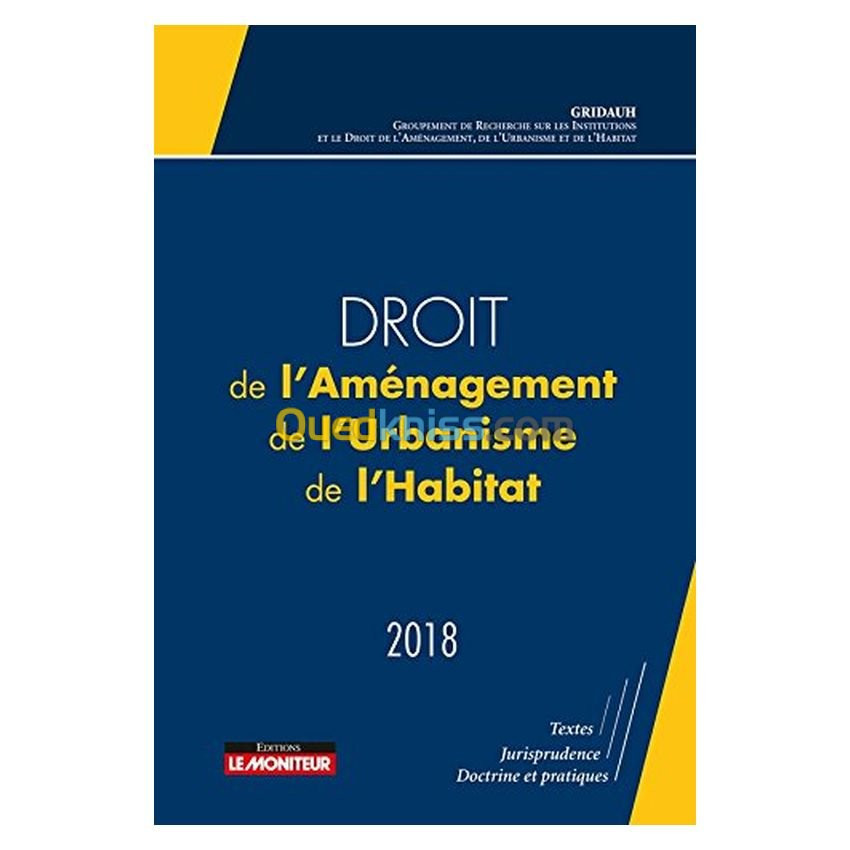 Droit de l'Aménagement, de l'Urbanisme, de l'Habitat - 2018