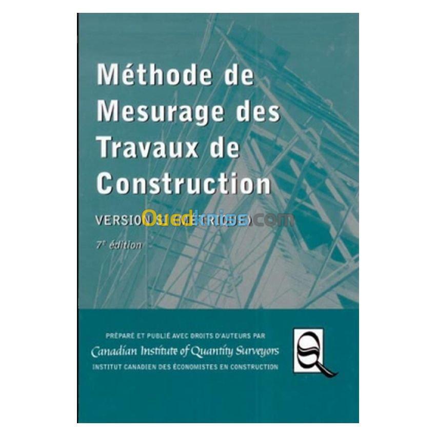 Méthodes de mesurage des travaux (7e édition)