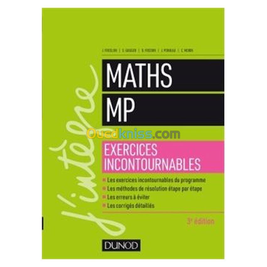 Maths MP. Exercices incontournables 3e édition