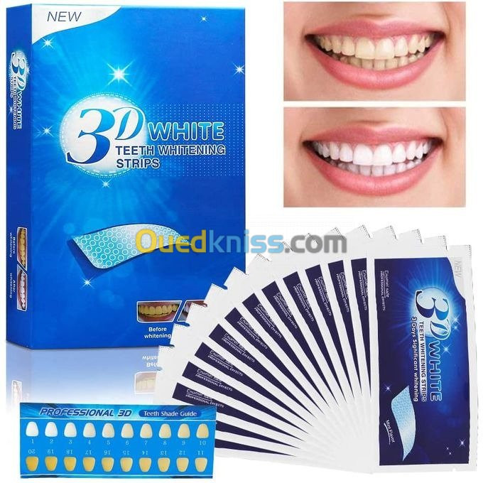 3D White Teeth Whitening Strips (Bande