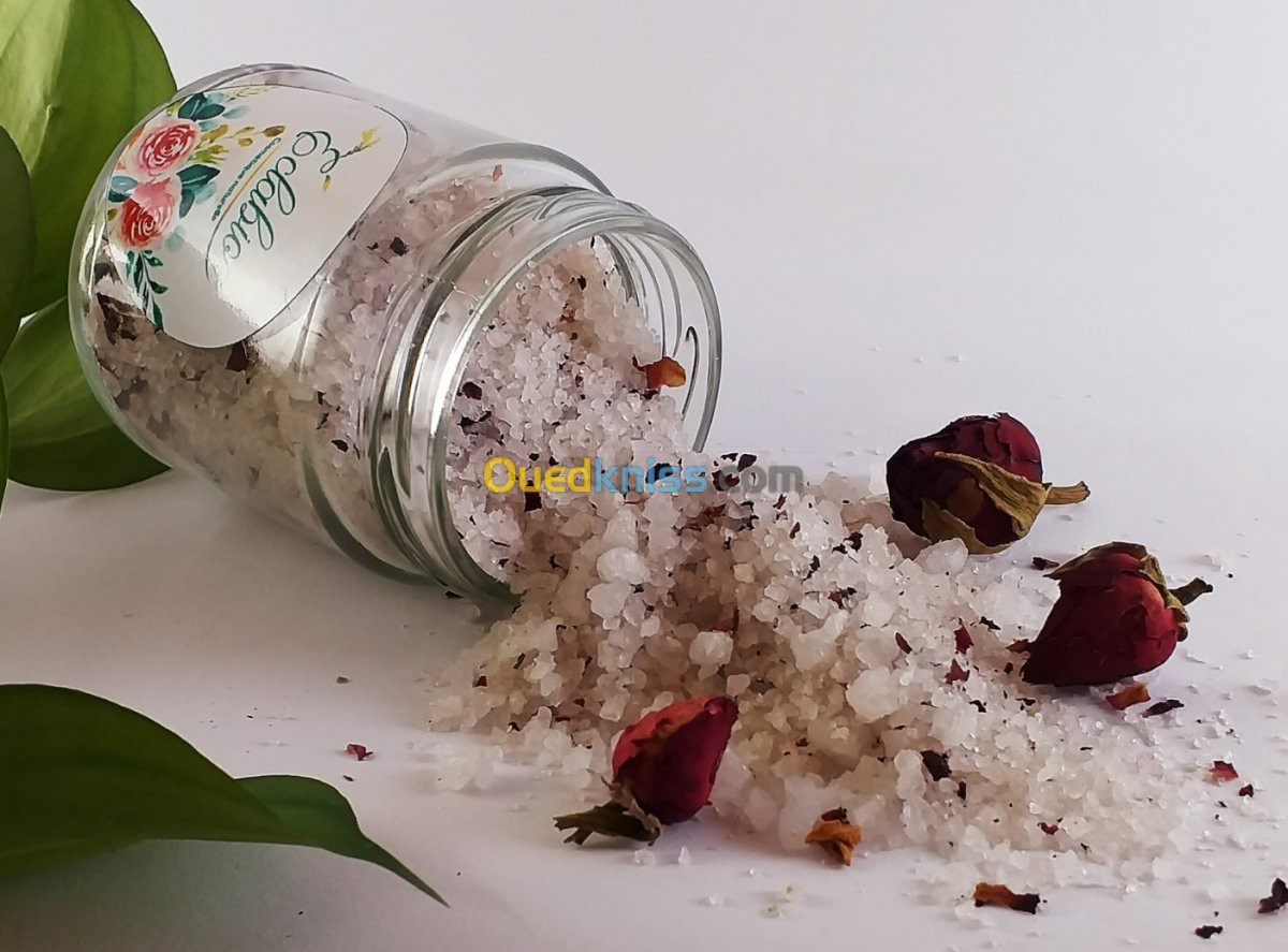 sel de bain aux roses 