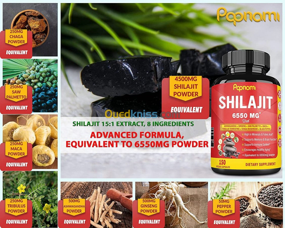 Shilajit En Capsules 6550mg 