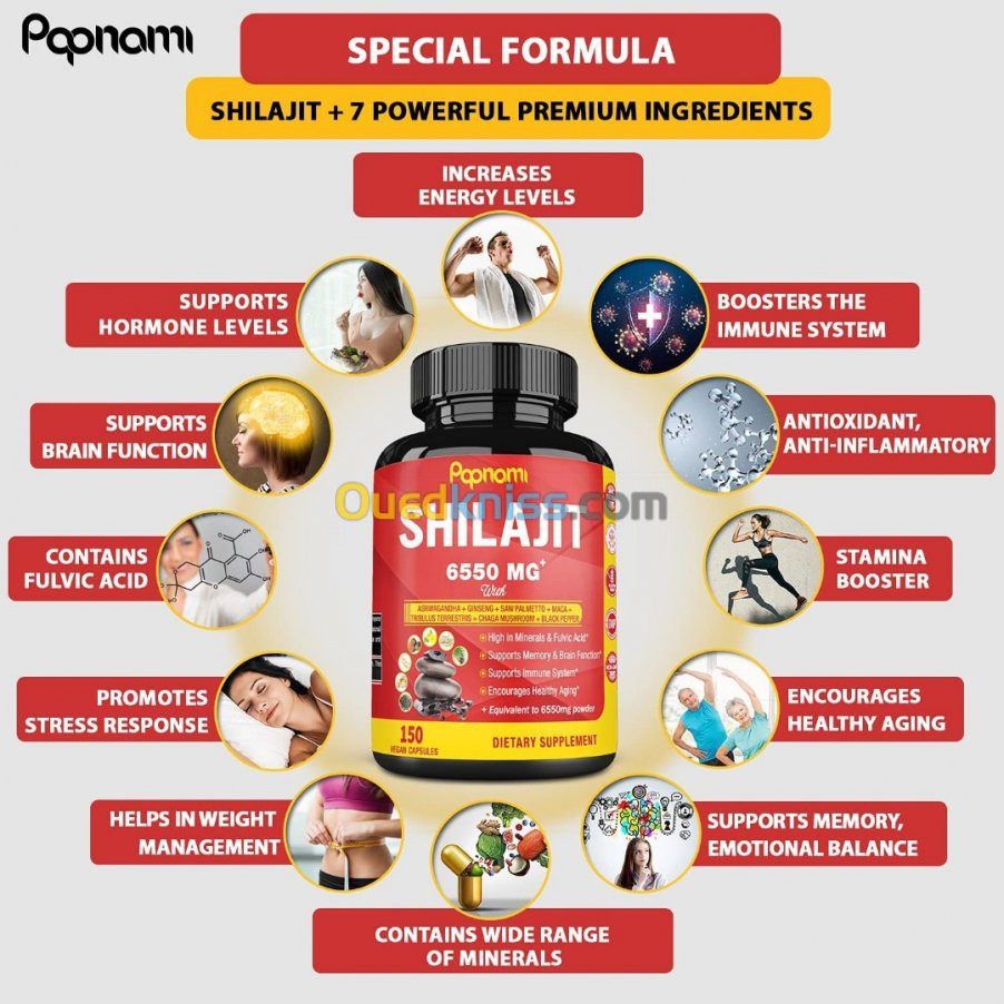 Shilajit En Capsules 6550mg 