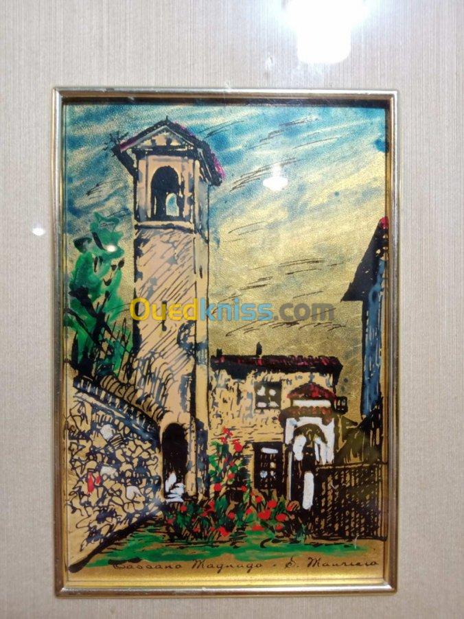 Tableau sur feuille Or 23 K Italie 