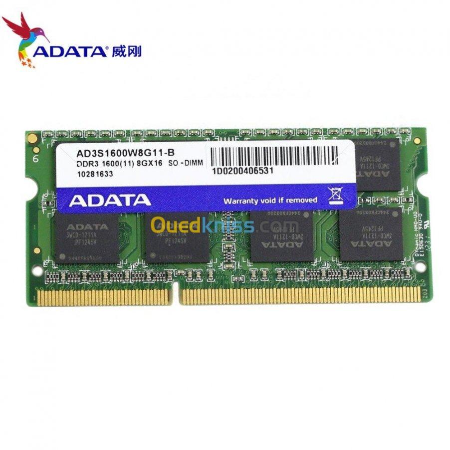 DDR 3 8GO LAPTOP ADATA