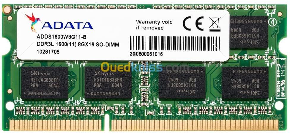 DDR 3 8GO LAPTOP ADATA