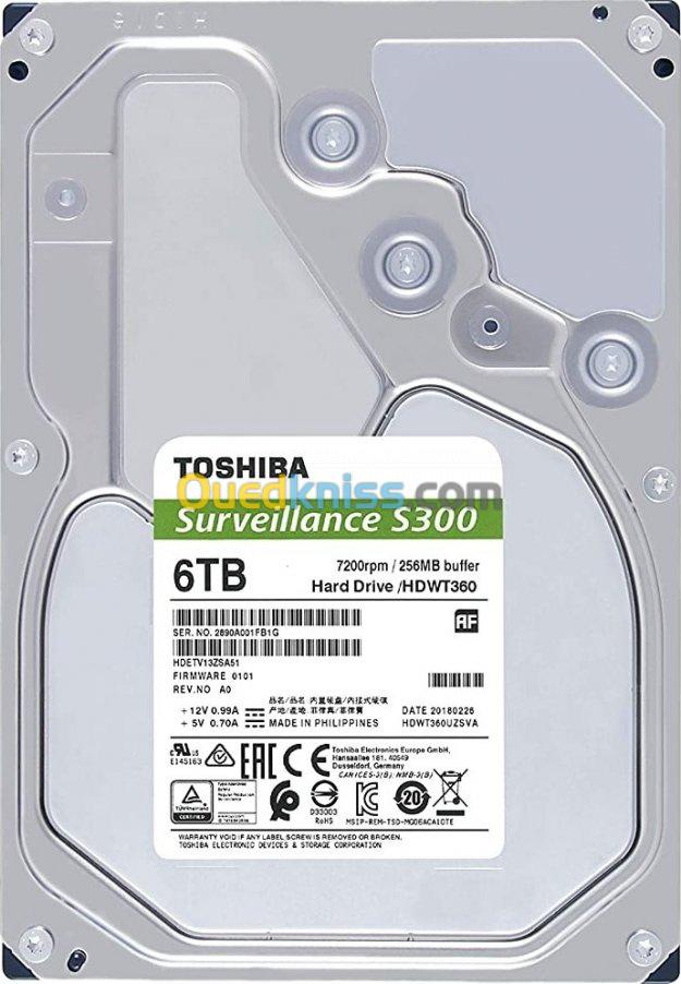 HDD 3.5 -6TB - TOSHIBA S300 SURVEILLAN