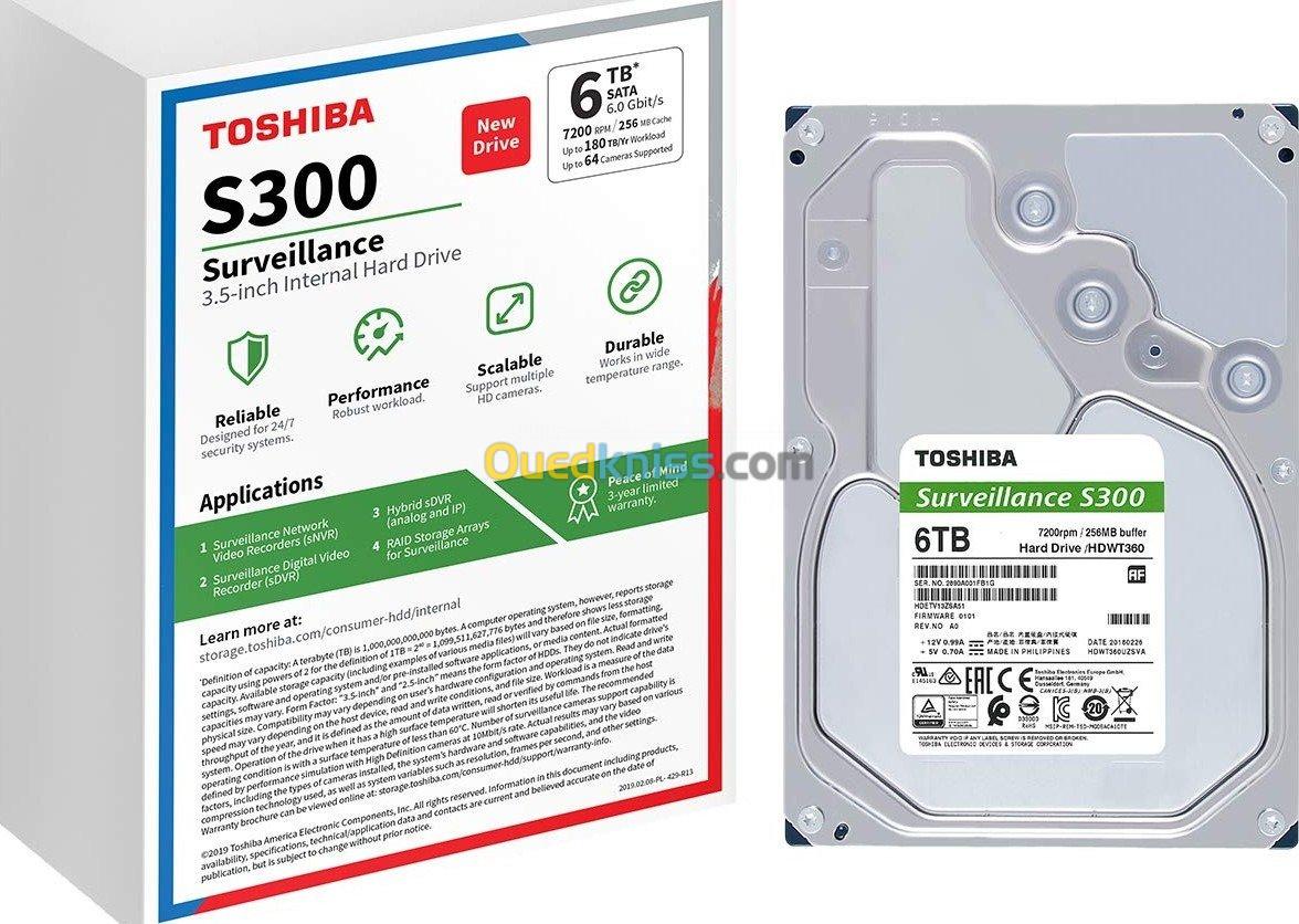 HDD 3.5 -6TB - TOSHIBA S300 SURVEILLAN