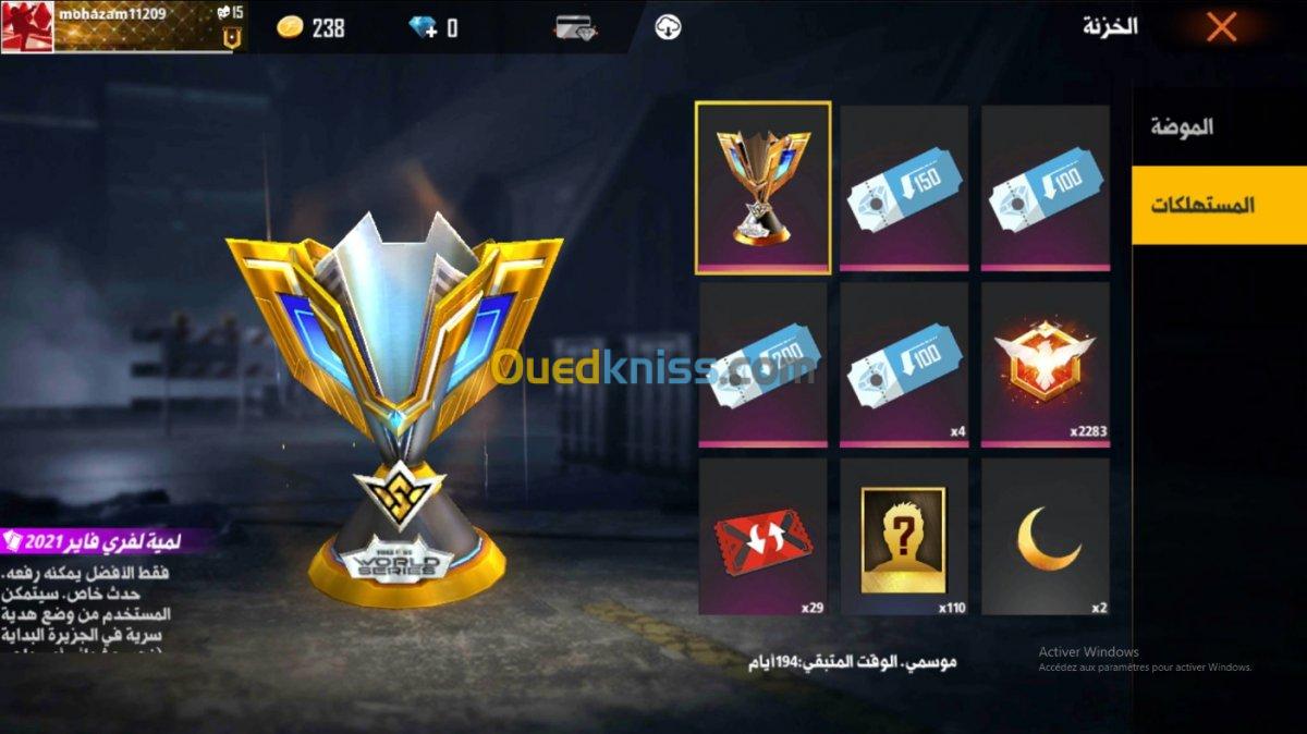 compte free fire mena server