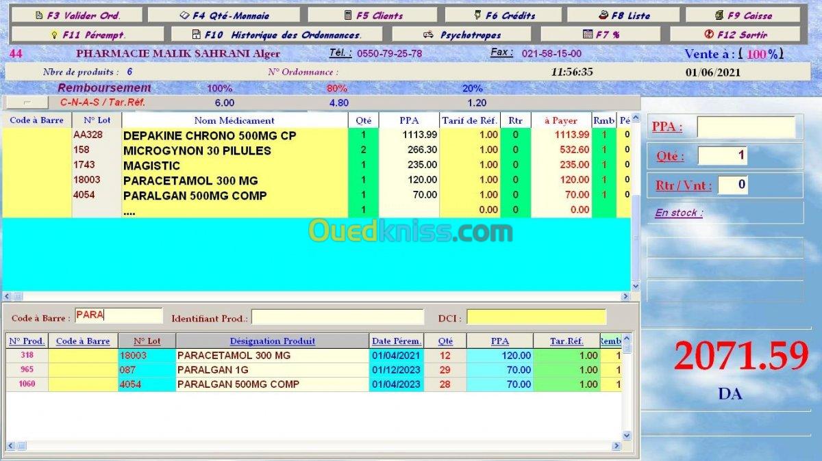 Logiciel de gestion de la pharmacie