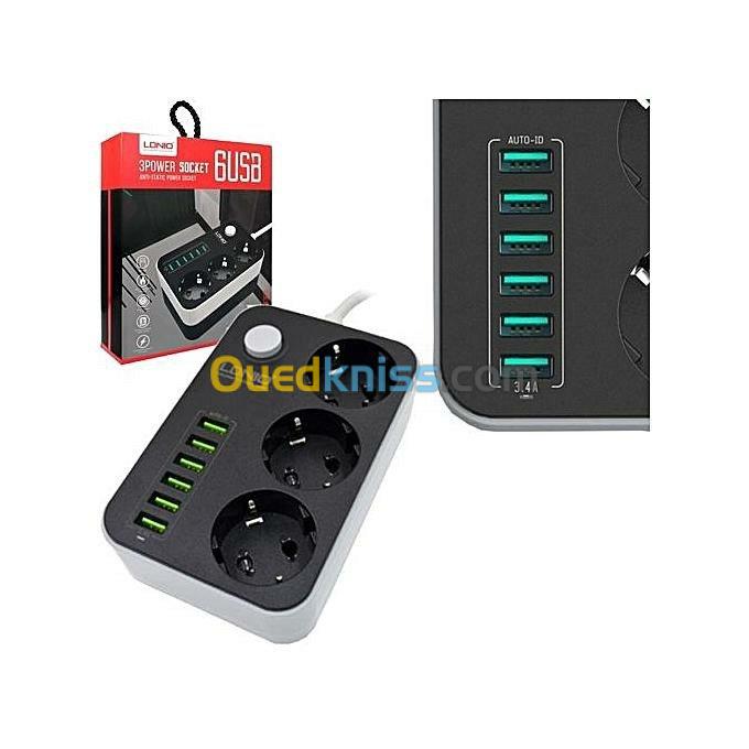 Multiprise LDNIO 3 Prises + 6 USB