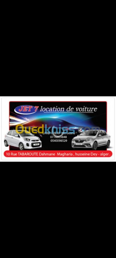 Location de voiture jet7