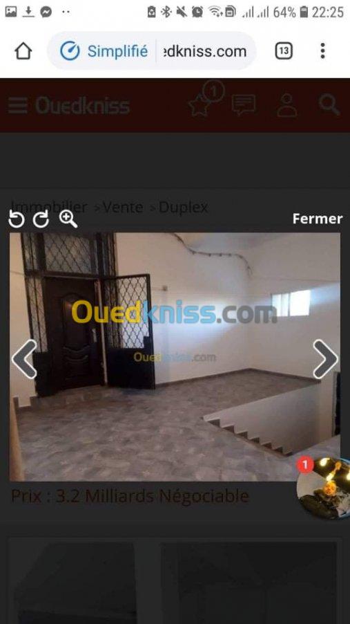 Vente Duplex F6 Tipaza Douaouda