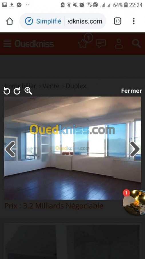 Vente Duplex F6 Tipaza Douaouda