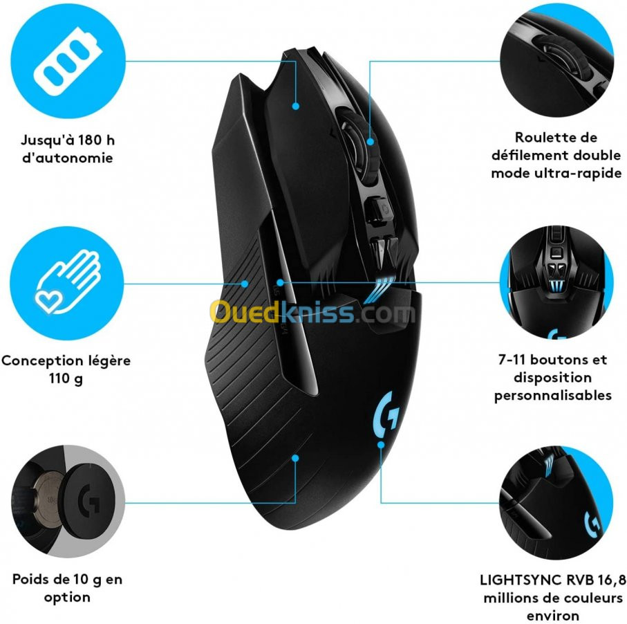 SOURIS LOGITECH G903 LIGHTSPEED HERO ORIGINAL