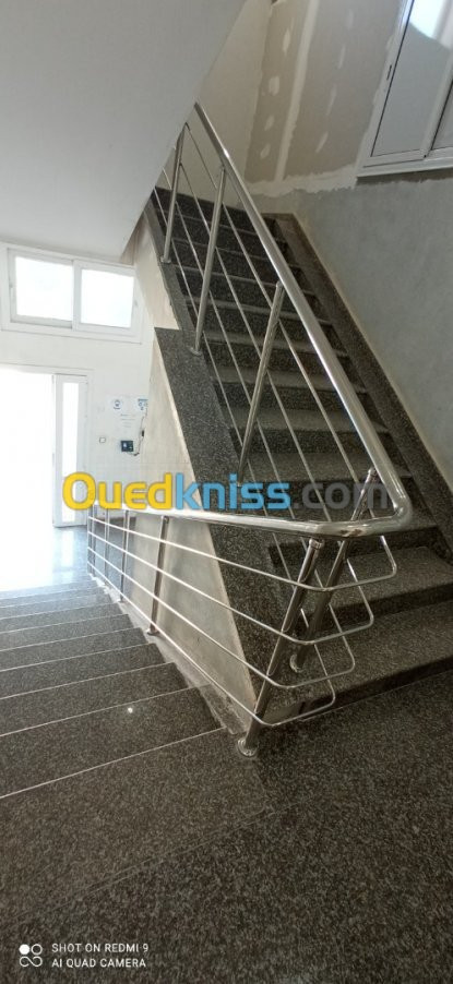 Rampe escalier en inox et garde corps