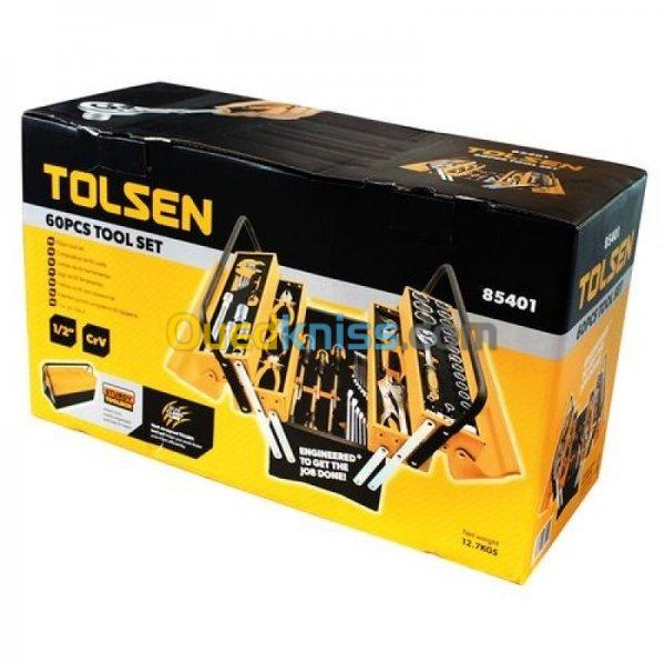 CAISSE A OUTILS 3ET 60PCS tolsen