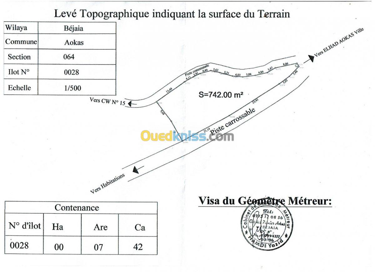 Vente Terrain Bejaia Aokas