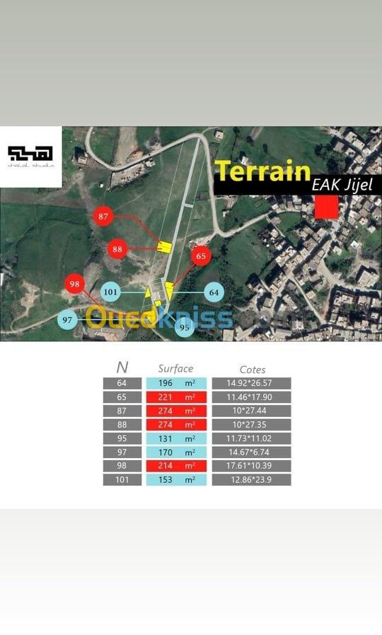 Vente Terrain Jijel Emir abdelkader