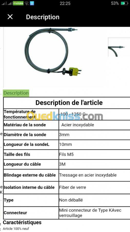 Sonde de température type K