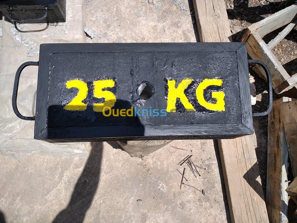 vente contrepoids 25kg pour nacelles