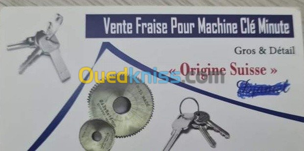 Vente Fraise pour machine clé minute 