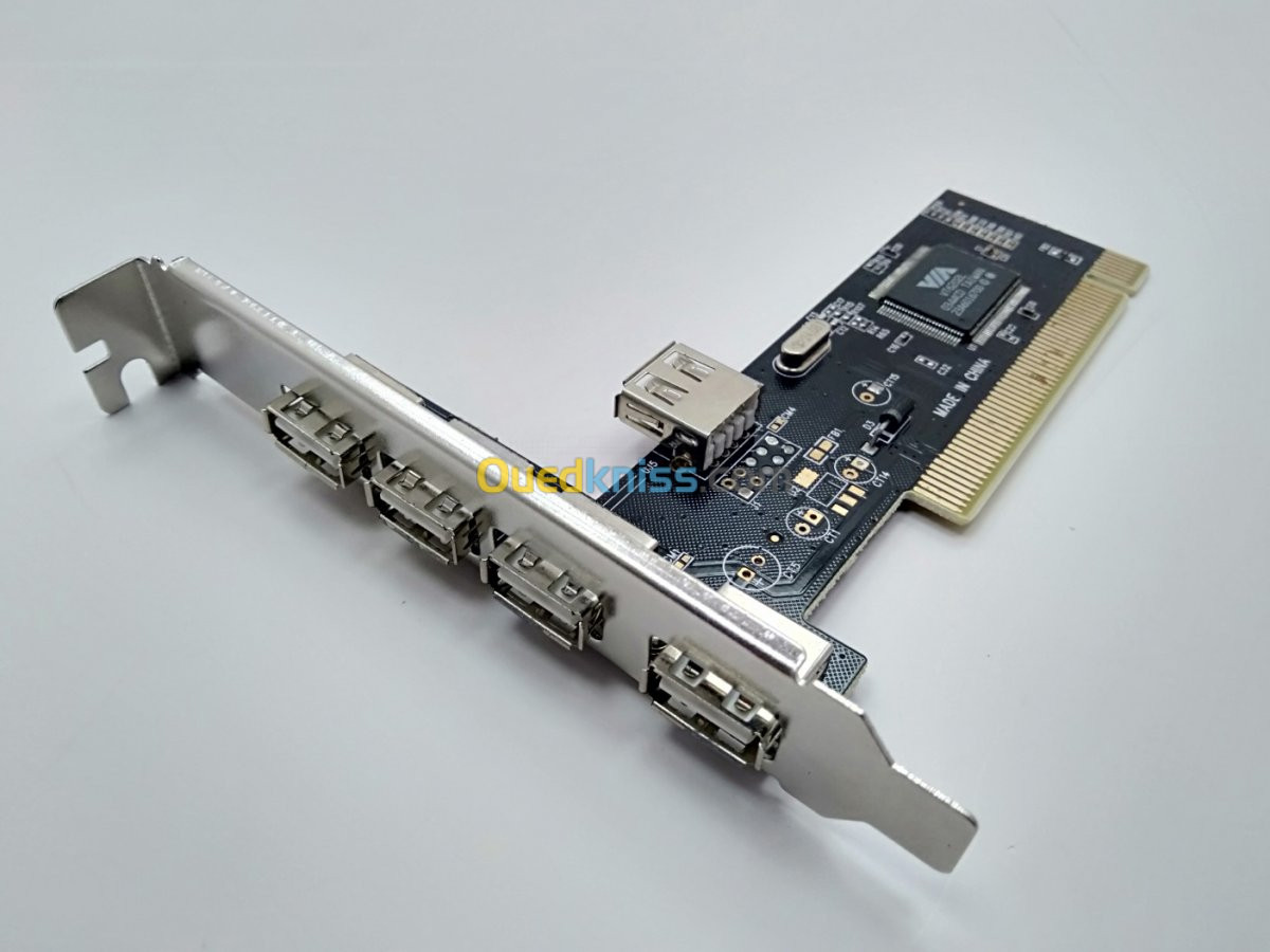 Carte d'extension Adaptateur PCI express PCI-E 4 Ports USB 3.0 1X - Prix en  Algérie