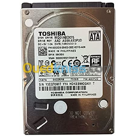 Disque Dure HDD 500GB To 2TB / 256 SSD