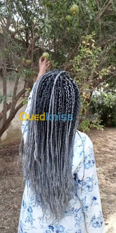 Tresse africaine et pose de extension