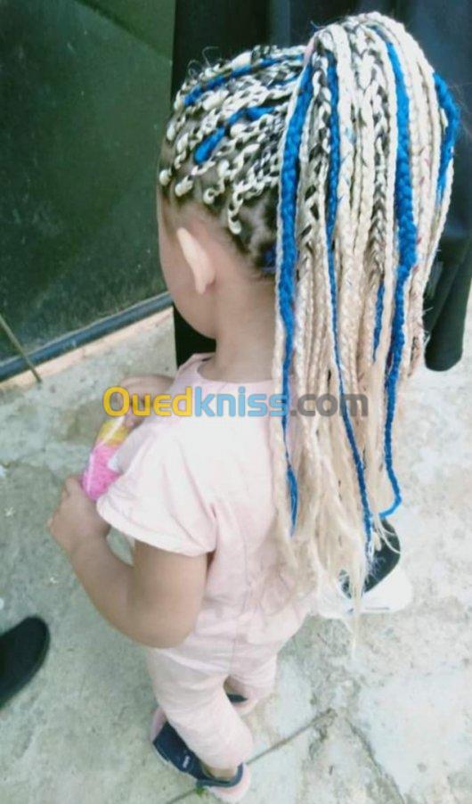 Tresse africaine et pose de extension