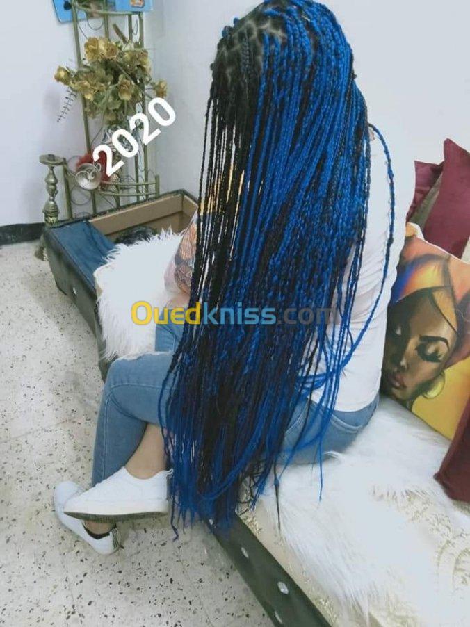 Tresse africaine et pose de extension