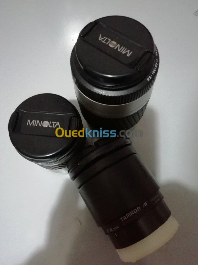 Objectifs Minolta et Tamron  Sony A 