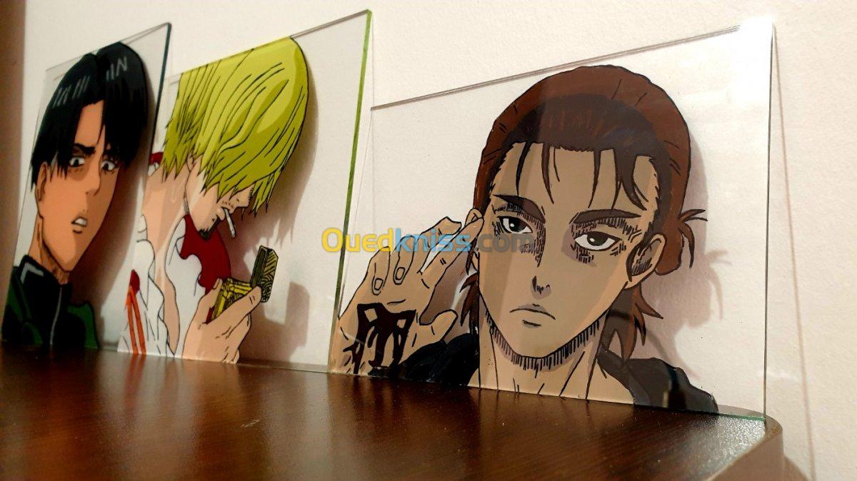 Anime cadres peinture sur verre