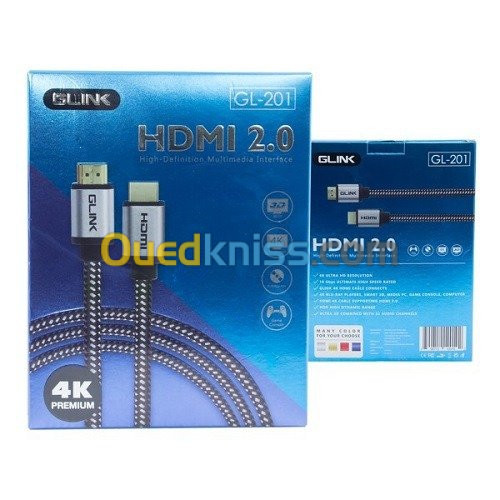 CABLE GLINK HDMI 2.0 4K