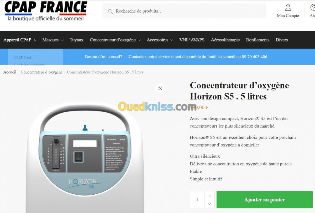 Concentrateurs d’oxygène Horizon S5 5L