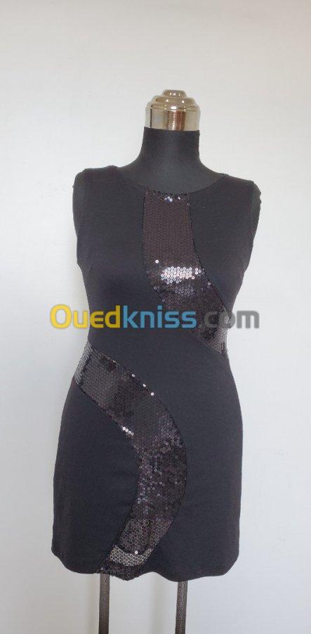 robe noir paillettes 