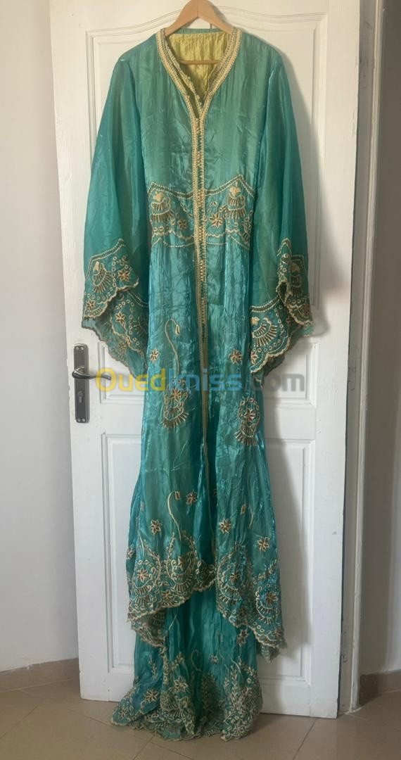 Caftan bleu turquoise 